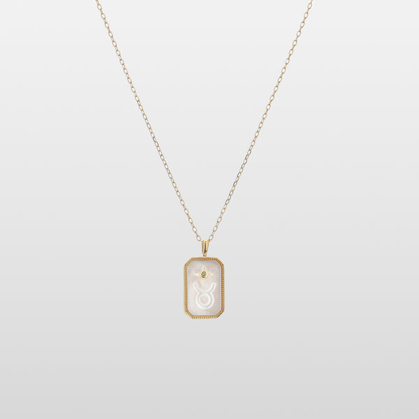 Mother-of-Pearl Cameo Necklace - Symbol of Protection